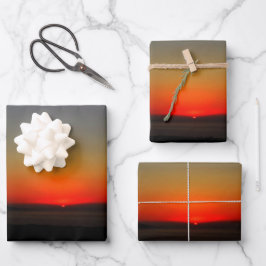 Sonnenuntergang im Wasser Geschenkpapier Set