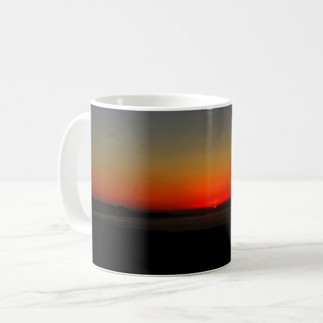 Sonnenuntergang im Wasser Kaffeetasse (Vorderseite Links)