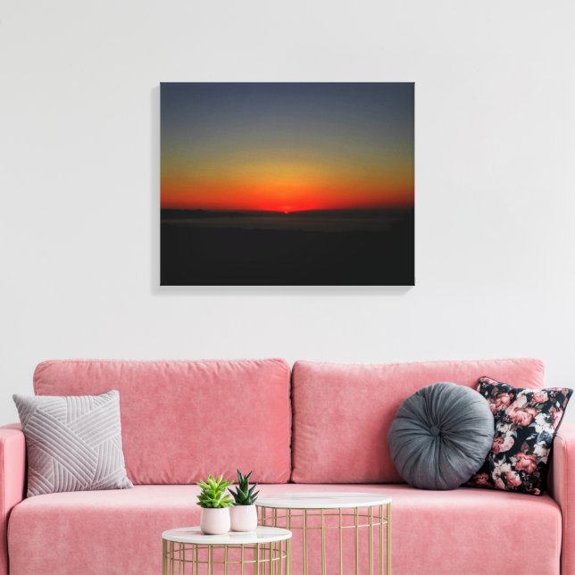 Sonnenuntergang im Wasser Leinwanddruck (Insitu (Wohnzimmer))