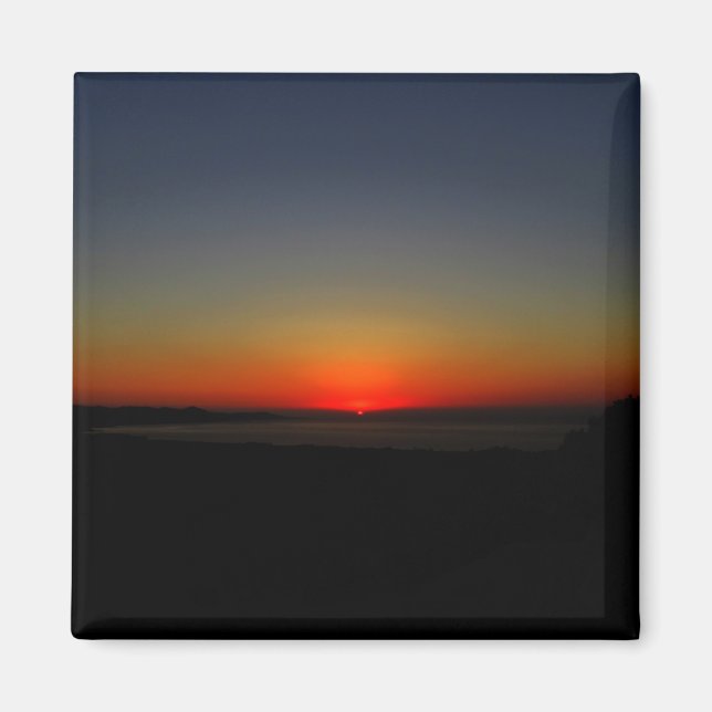 Sonnenuntergang im Wasser Magnet (Vorne)