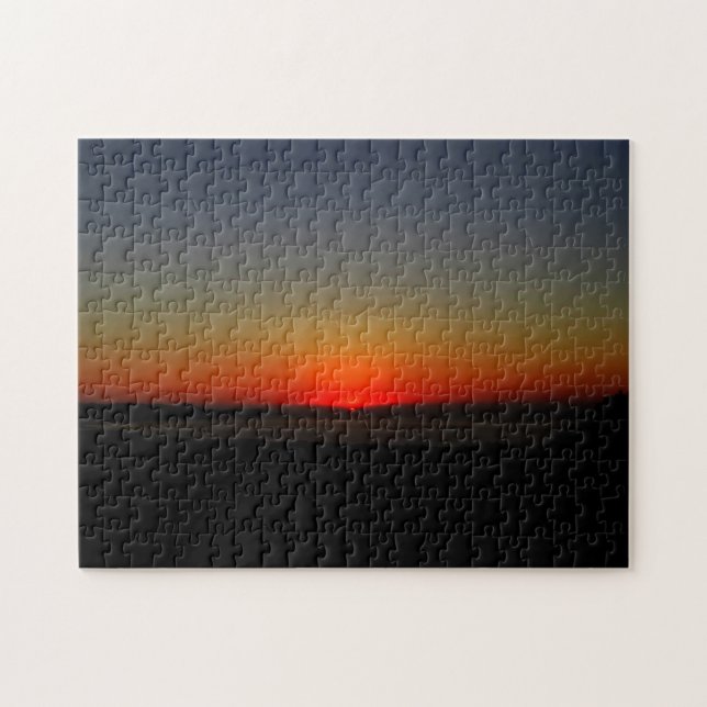 Sonnenuntergang im Wasser Puzzle (Horizontal)