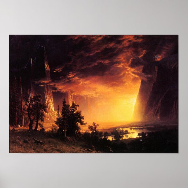 Sonnenuntergang im Yosemite Valley Poster (Vorne)