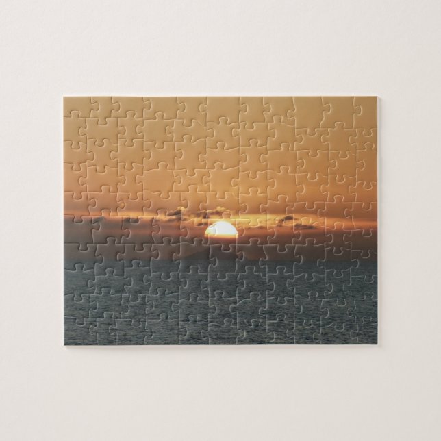 Sonnenuntergang in Antigua I Seascape Fotografy Puzzle (Horizontal)