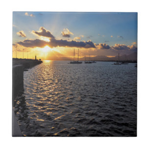 Sonnenuntergang in Arrecife, Lanzarote, Keramik Ti Fliese