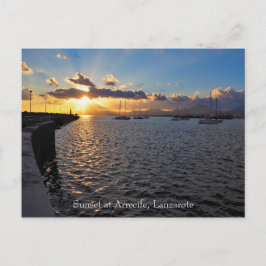 Sonnenuntergang in Arrecife, Lanzarote, Postkarte