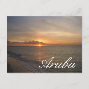 Sonnenuntergang in Aruba Postkarte
