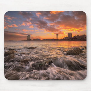 Sonnenuntergang in Barcelona Mousepad