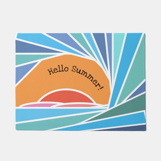 Sonnenuntergang in Barrel Wave Fußmatte (Vorderseite)