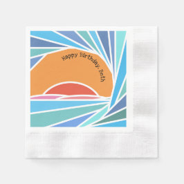 Sonnenuntergang in Barrel Wave Serviette