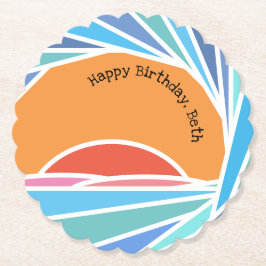 Sonnenuntergang in Barrel Wave Untersetzer