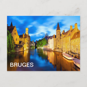 Sonnenuntergang in Brügge. Belgien Postkarte