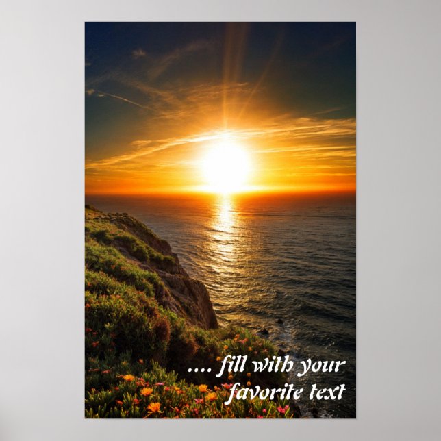 Sonnenuntergang in Cabo de Roca Poster (Vorne)