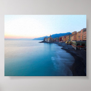 Sonnenuntergang in Camogli Poster
