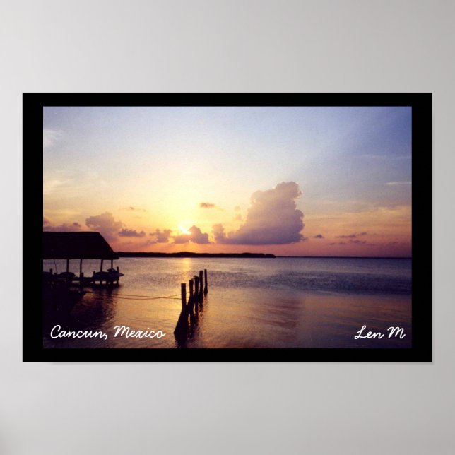 Sonnenuntergang in Cancun-Poster Poster (Vorne)