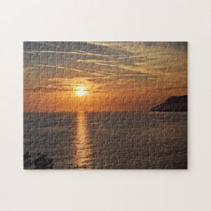 Sonnenuntergang in Cinque Terre, Italia Puzzle