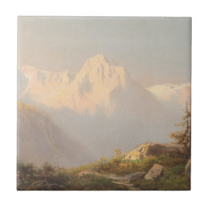 Sonnenuntergang in den Bergen - Carl Lafite Fliese