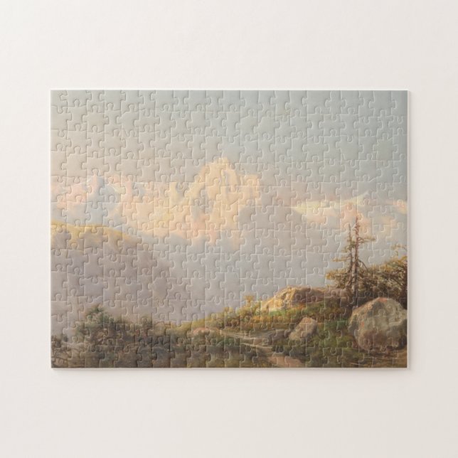 Sonnenuntergang in den Bergen - Carl Lafite Puzzle (Horizontal)