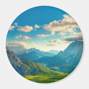 Sonnenuntergang in den Bergen Magnet