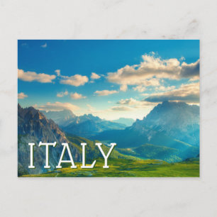 Sonnenuntergang in den Bergen Postkarte