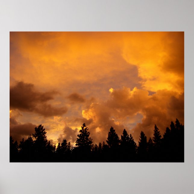 Sonnenuntergang in den Sierras - Drucken Poster (Vorne)
