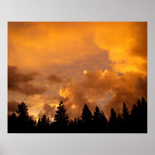Sonnenuntergang in den Sierras Poster