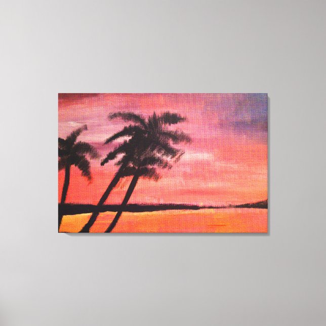 Sonnenuntergang in den Tropen Leinwanddruck (Vorderseite)