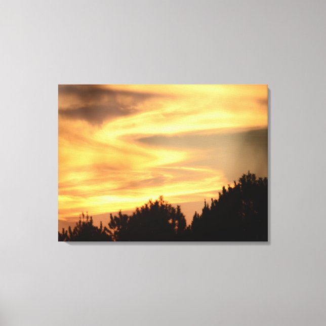 Sonnenuntergang in der Forest Canvas Print Leinwanddruck (Vorderseite)