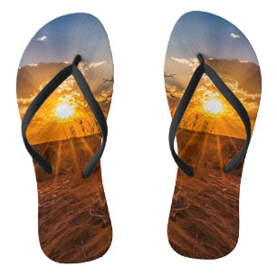 Sonnenuntergang in der Kalahari-Wüste, Namibia Flip Flops