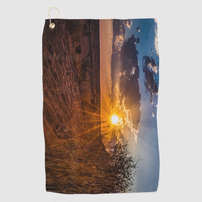 Sonnenuntergang in der Kalahari-Wüste, Namibia Golfhandtuch (Vorderseite)