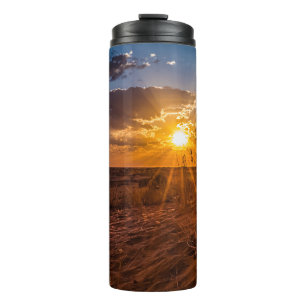 Sonnenuntergang in der Kalahari-Wüste, Namibia Thermosbecher