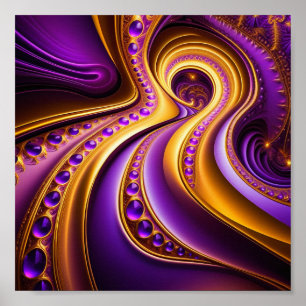 Sonnenuntergang in der Lila Wüste Poster