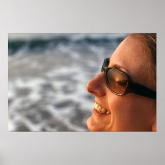 Sonnenuntergang in der Sonnenbrille in Gambia Poster