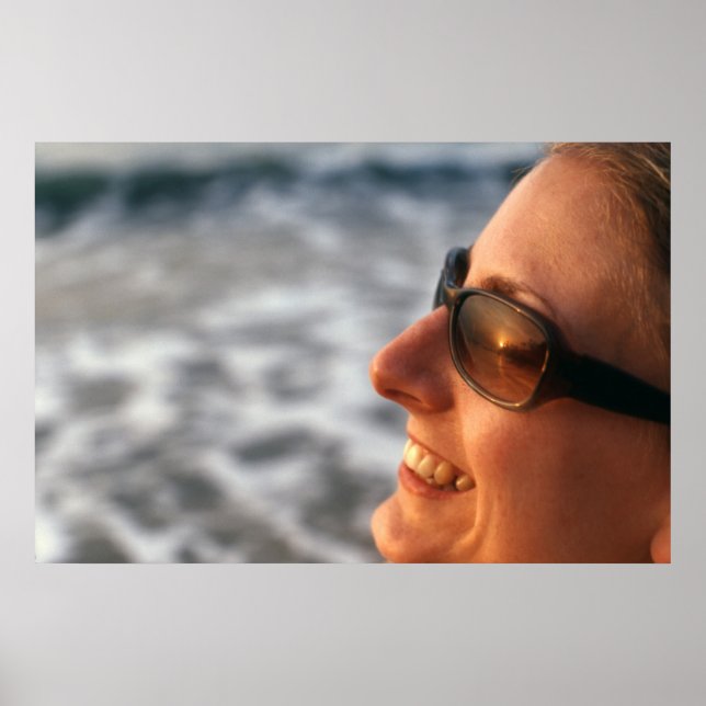 Sonnenuntergang in der Sonnenbrille in Gambia Poster (Vorne)