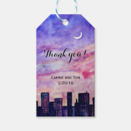 Sonnenuntergang in der Stadt Geschenkanhänger