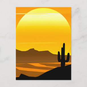 Sonnenuntergang in der südwestlichen Wüste mit Ber Postkarte