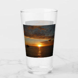 Sonnenuntergang in der tropischen Seenlandschaft S Glas