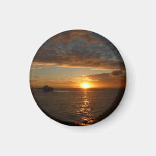 Sonnenuntergang in der tropischen Seenlandschaft S Magnet