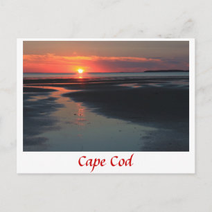 Sonnenuntergang in der Wellfleet Bay, Cape Cod Postkarte