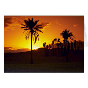 Sonnenuntergang in der Wüste, Die Sahara, Tunesien