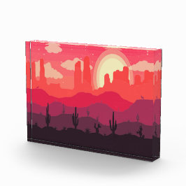 Sonnenuntergang in der Wüste Fotoblock