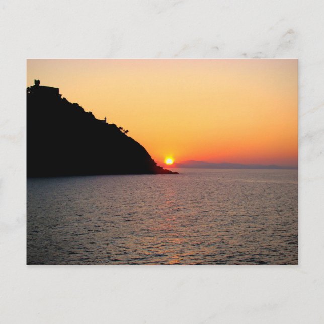 Sonnenuntergang in Donostia - San Sebastian Postkarte (Vorderseite)