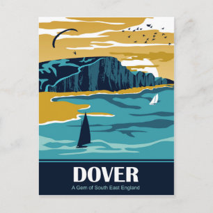 Sonnenuntergang in Dover, England Postkarte
