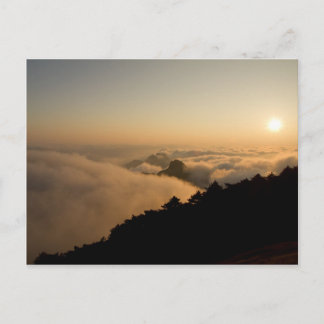 Sonnenuntergang in einer China Huang Postkarte