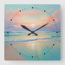 Sonnenuntergang in einer ruhigen Strandlandschaft