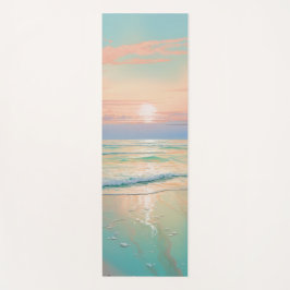 Sonnenuntergang in einer ruhigen Strandlandschaft Yogamatte