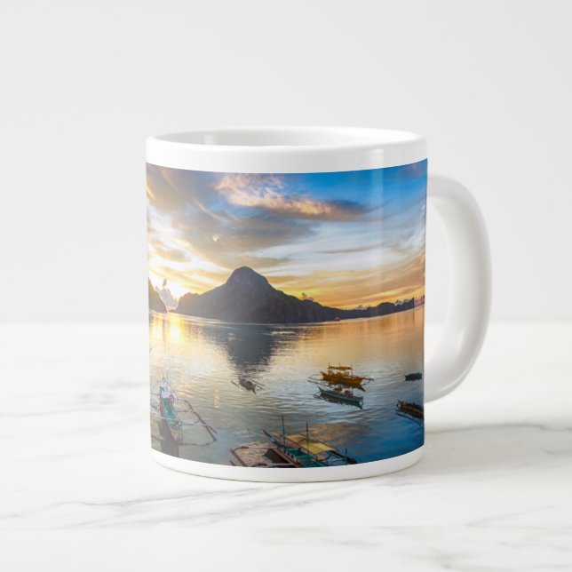 Sonnenuntergang in El Nido Jumbo-Tasse (Vorderseite Rechts)