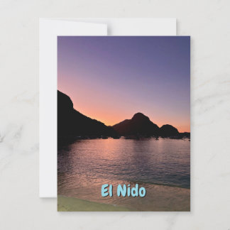 Sonnenuntergang in El Nido Postkarte