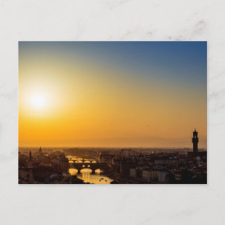 Sonnenuntergang in Florenz, Italien Postkarte