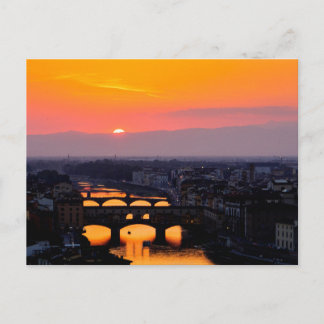 Sonnenuntergang in Florenz, Italien Postkarte