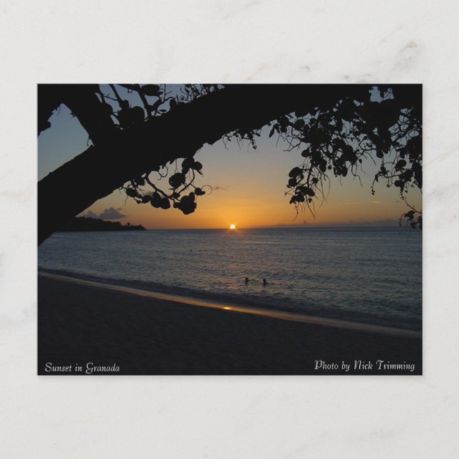 Sonnenuntergang in Granada Postkarte (Vorderseite)